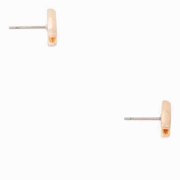 KATE SPADE Earrings Enamel Spade Stud Pierced Earrings Panach Pink NWT - Picture 7 of 12
